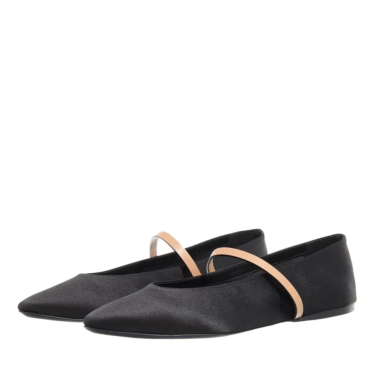 Elegante Satin Ballerinas mit Riemen