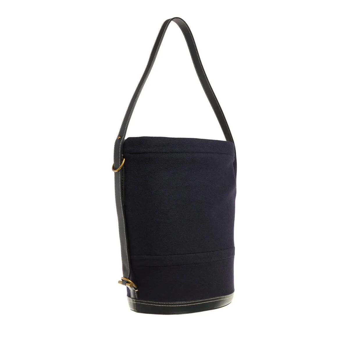Bucket Schultertasche aus Wollmischung