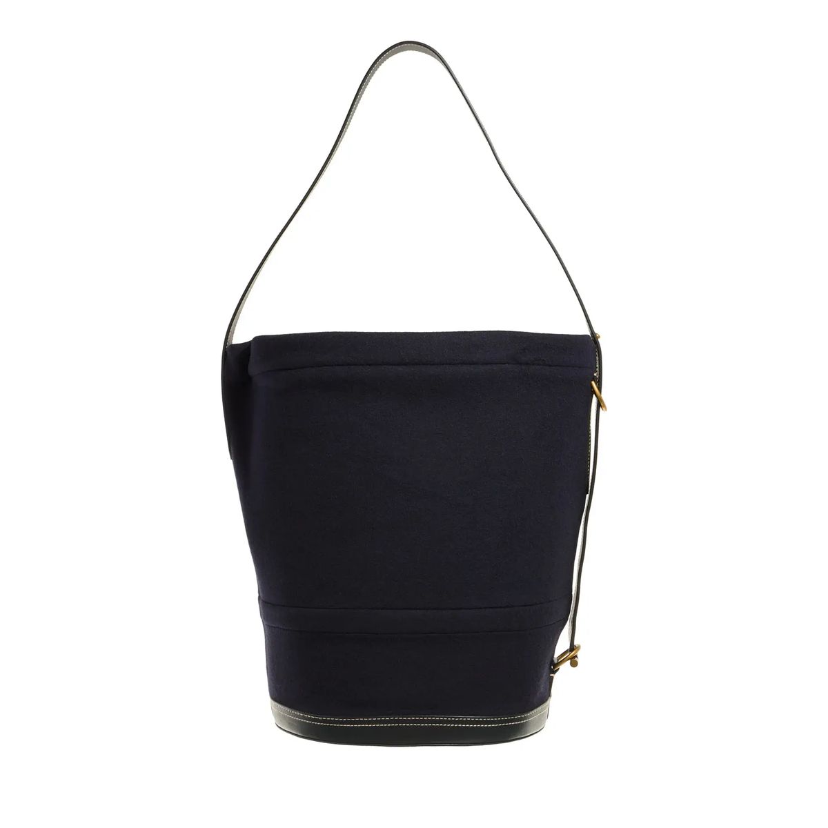Bucket Schultertasche aus Wollmischung