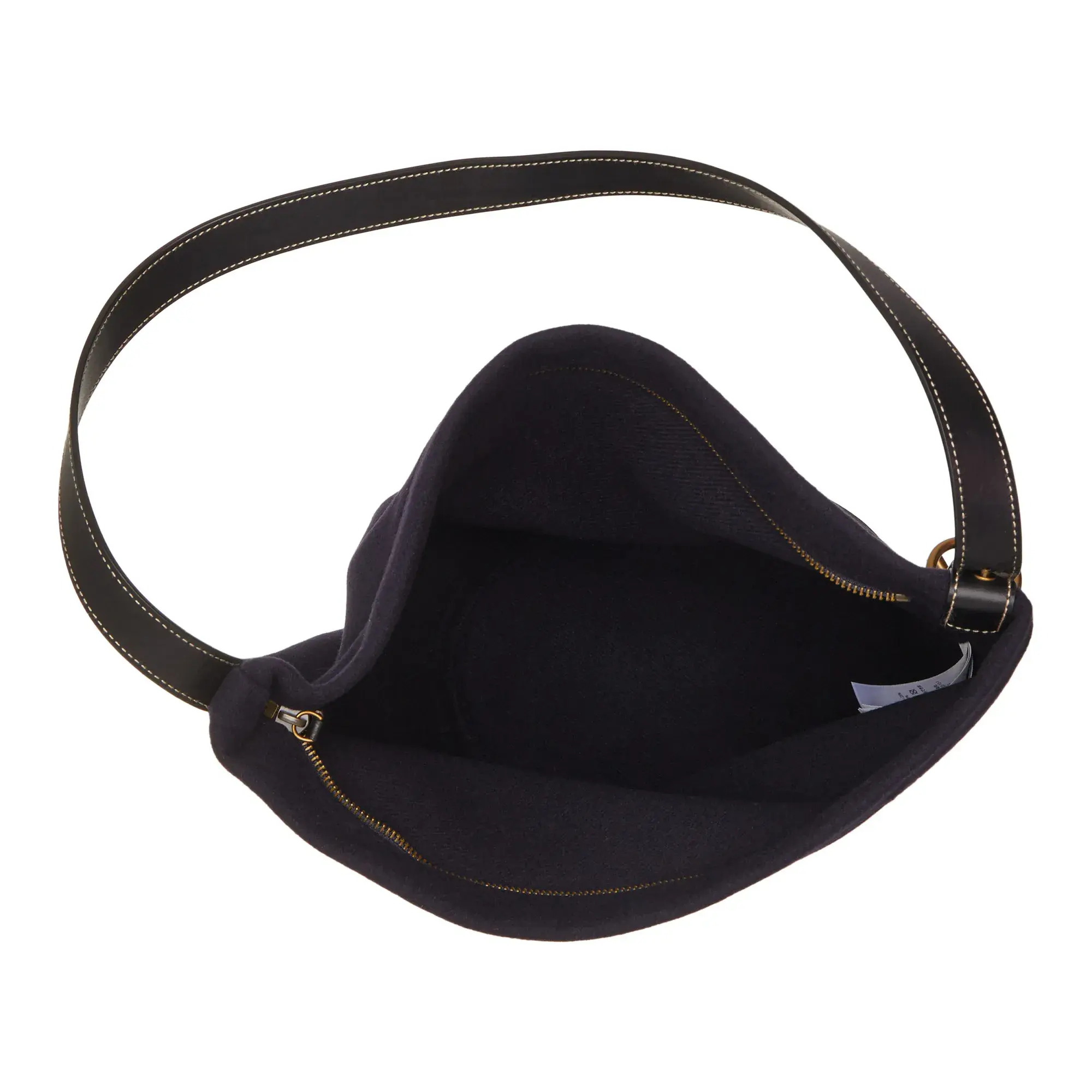 Bucket Schultertasche aus Wollmischung