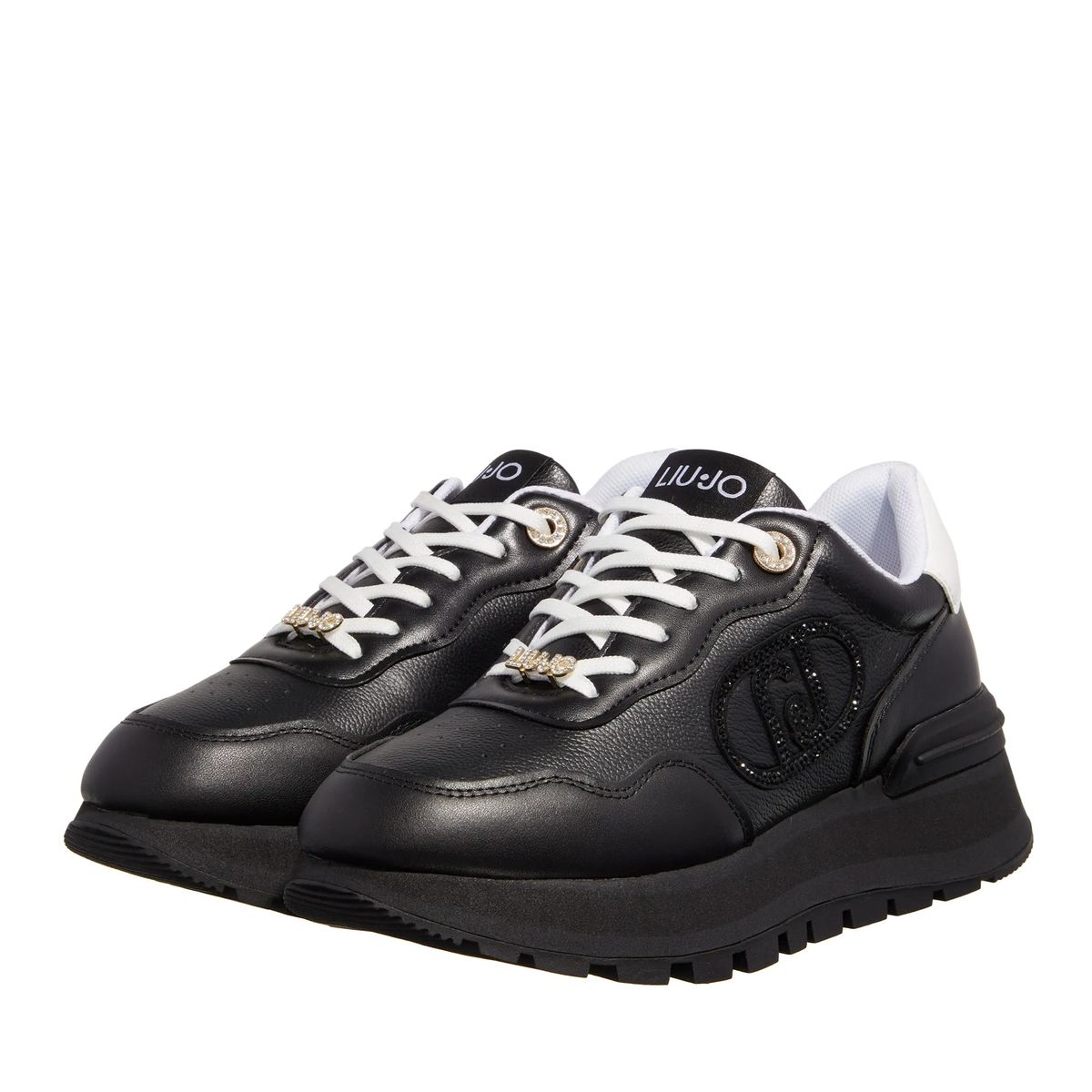Modische Plateau-Sneakers aus Leder