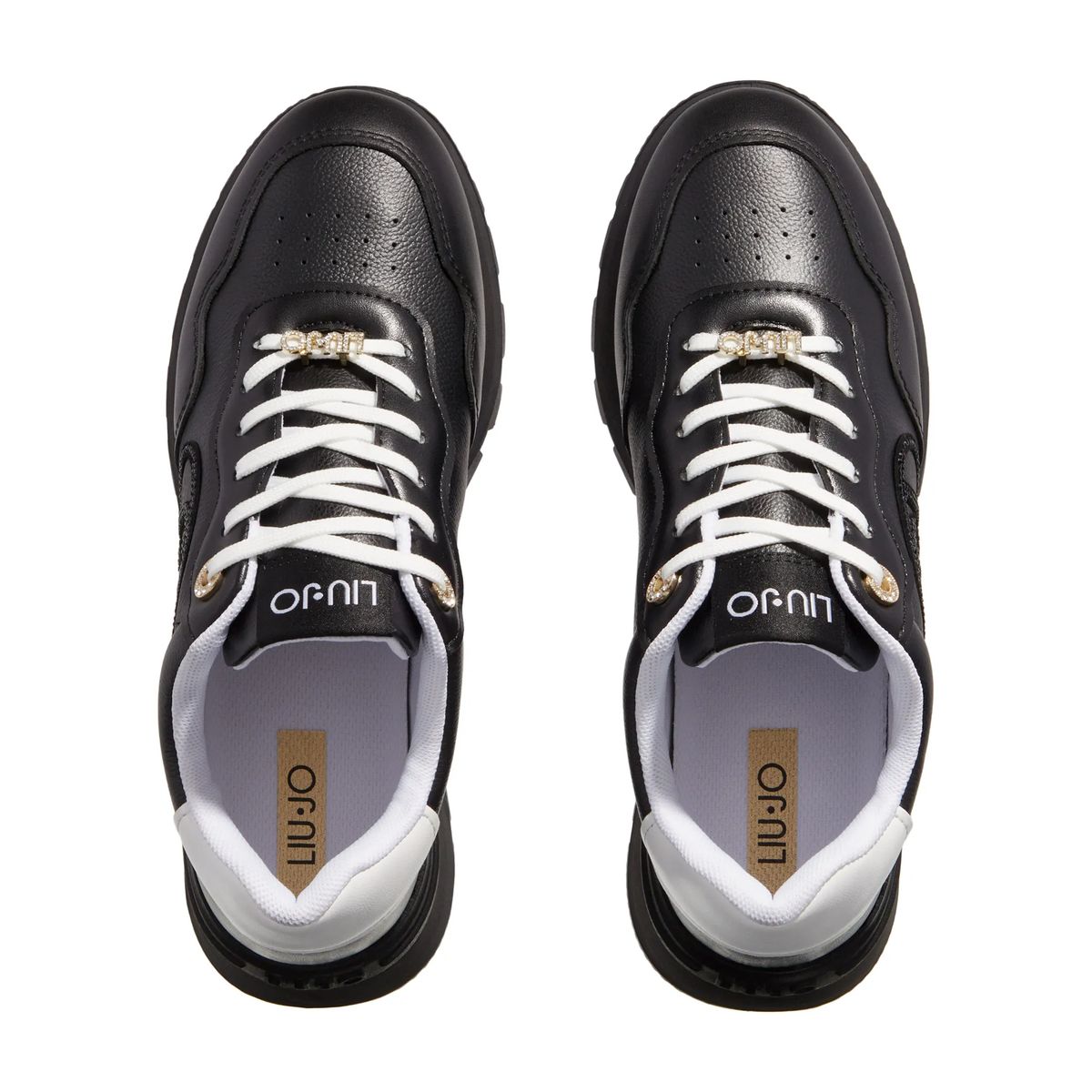 Modische Plateau-Sneakers aus Leder