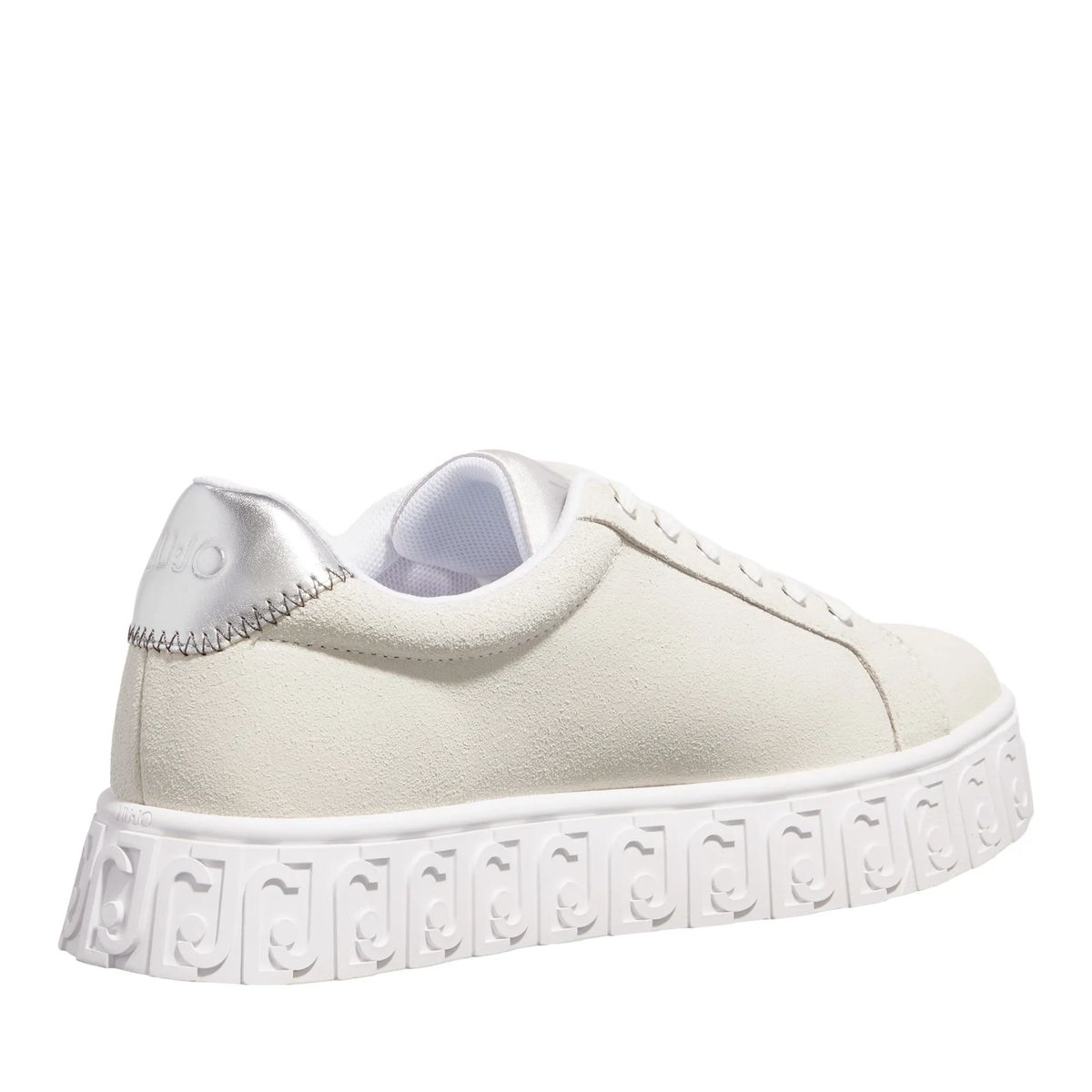 Creme Sneaker mit Plateau