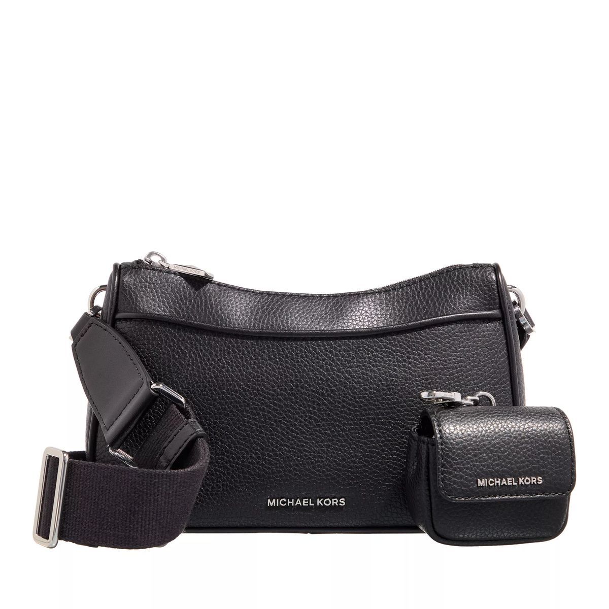 Crossbody-Tasche aus strukturiertem Leder mit Riemen