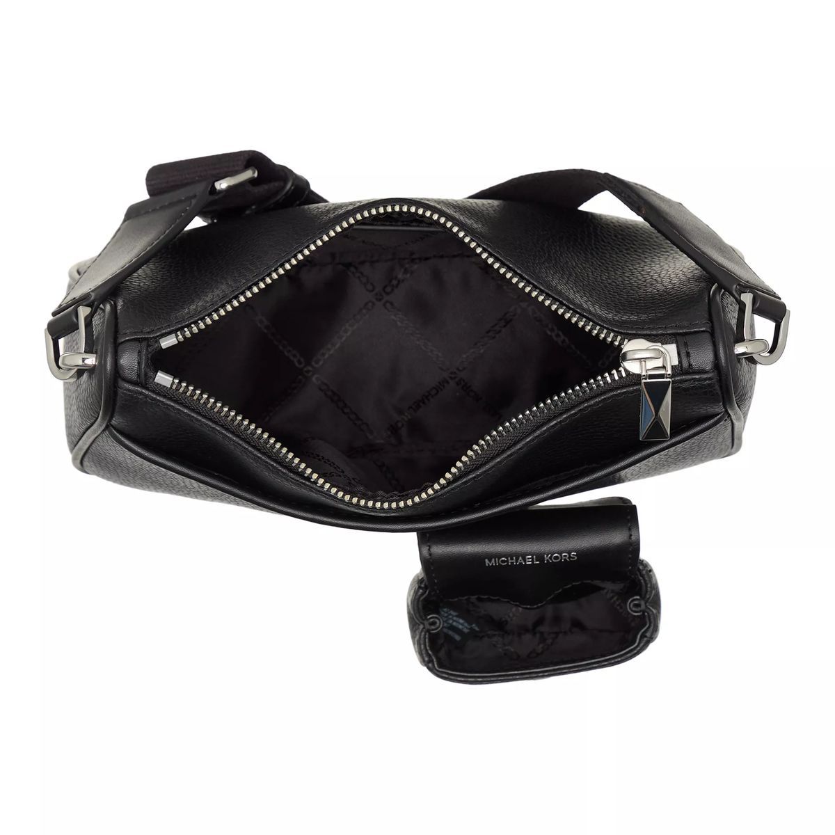 Crossbody-Tasche aus strukturiertem Leder mit Riemen