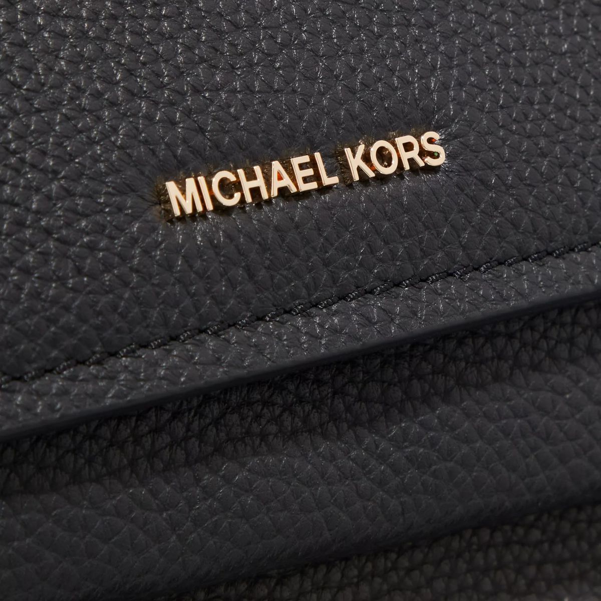 Schwarze Lederklappe Ketten Crossbody Tasche