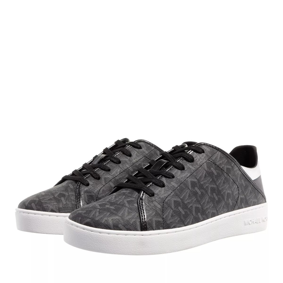 Schnürsneaker mit Monogramm-Print