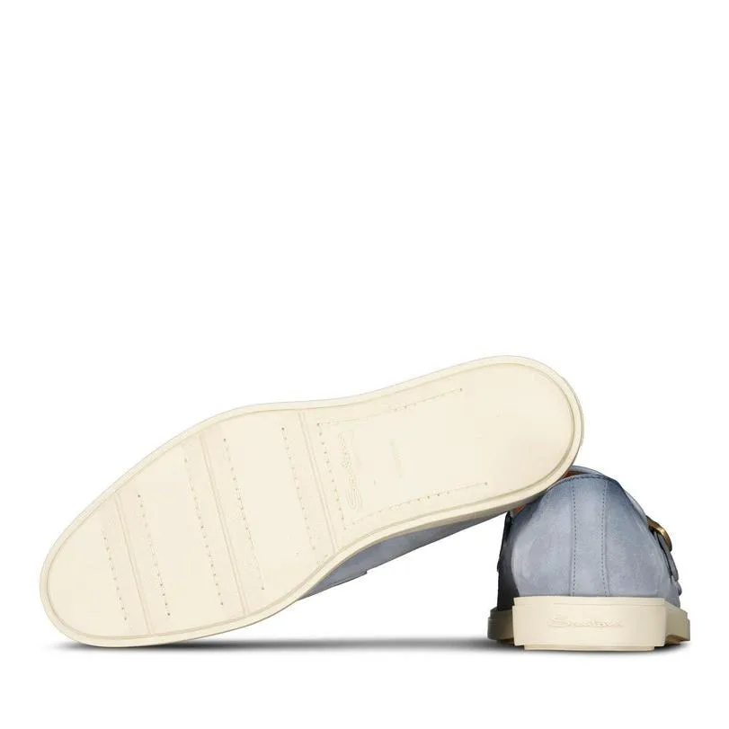 Suede Doppel-Monkstrap Loafer Sneaker