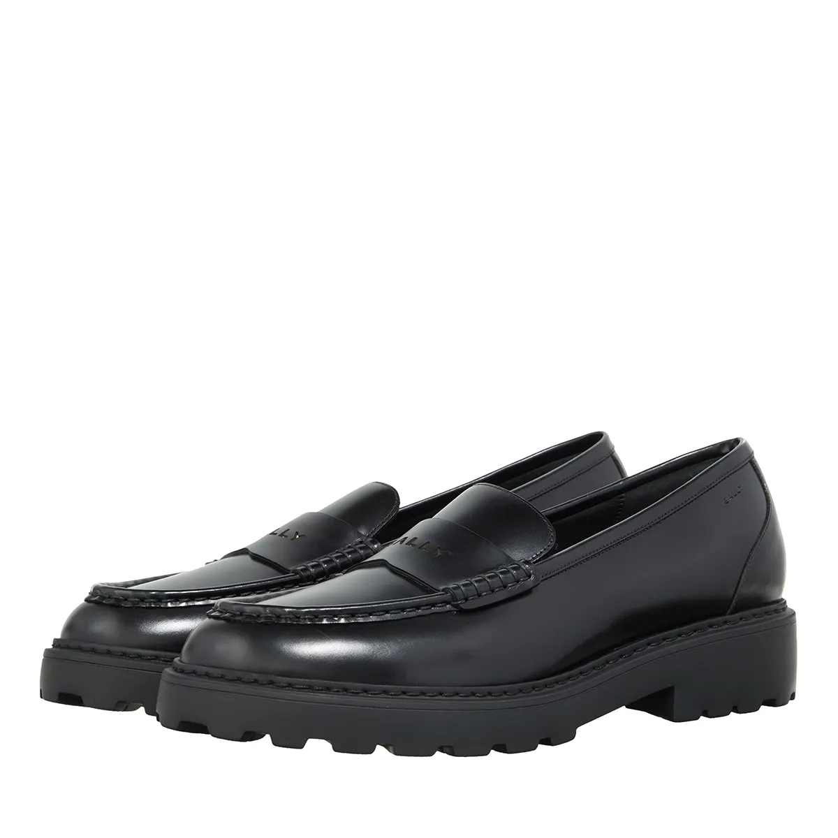 Klassischer Leder Plateau Loafer