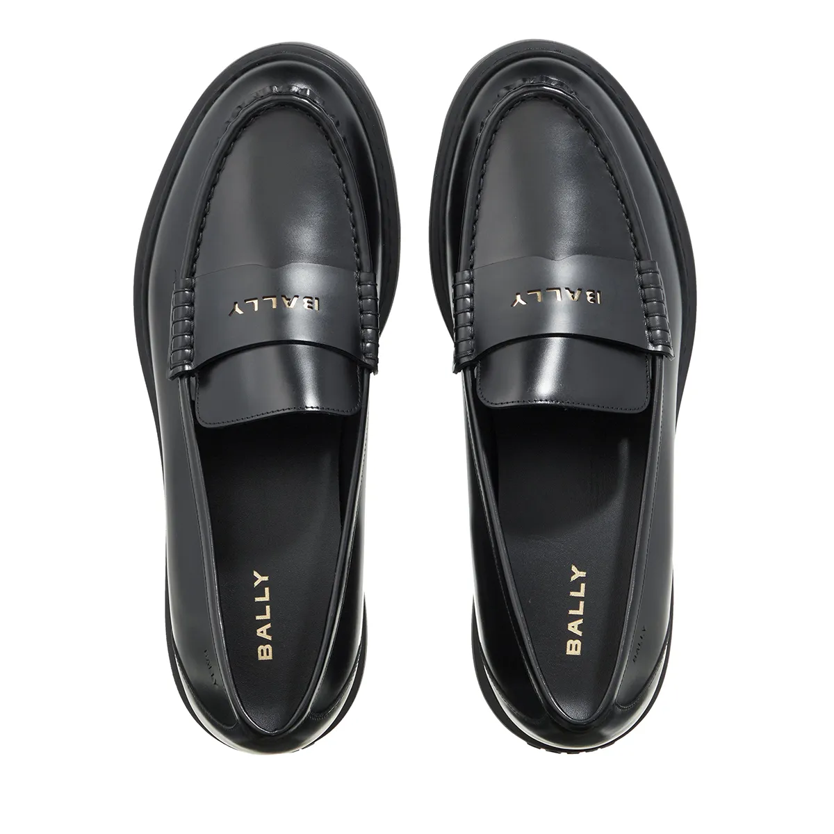 Klassischer Leder Plateau Loafer