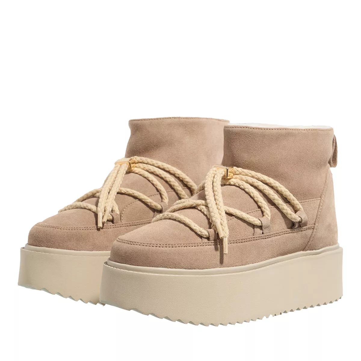 Plateau-Wildleder-Winterstiefeletten