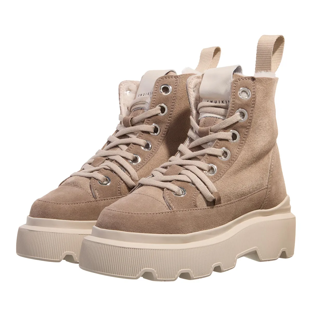 Winterstiefel aus Wildleder-Shearling