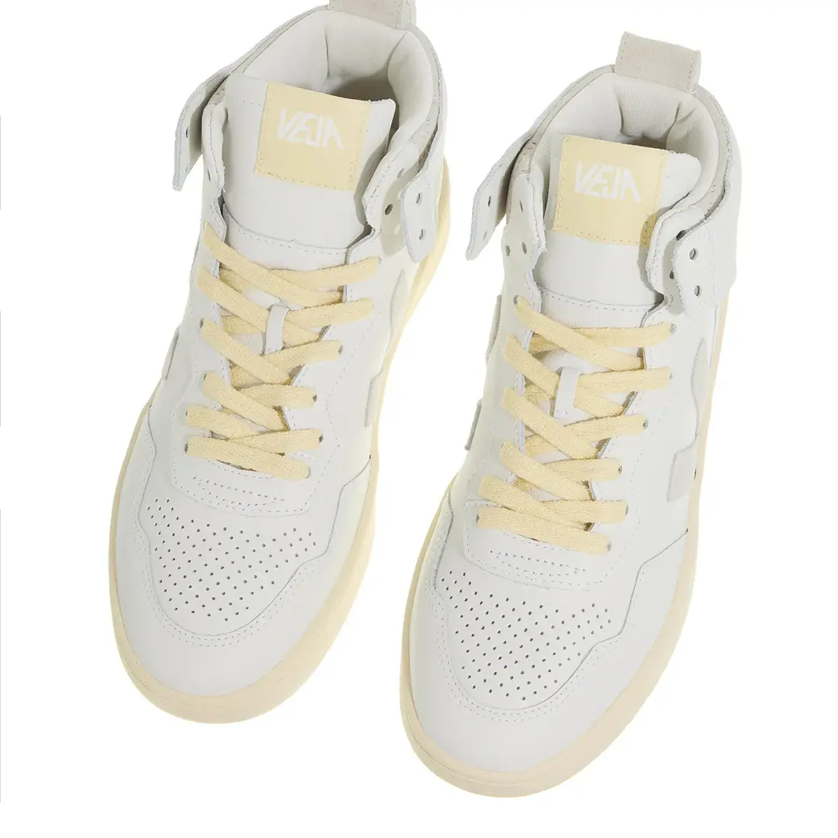 Leder-Sneakers mit hohem Schaft und Knöchelriemen