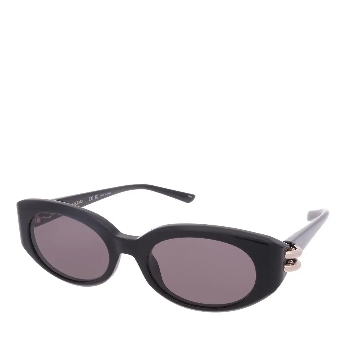 Runde Acetat Sonnenbrille mit Metalldetail