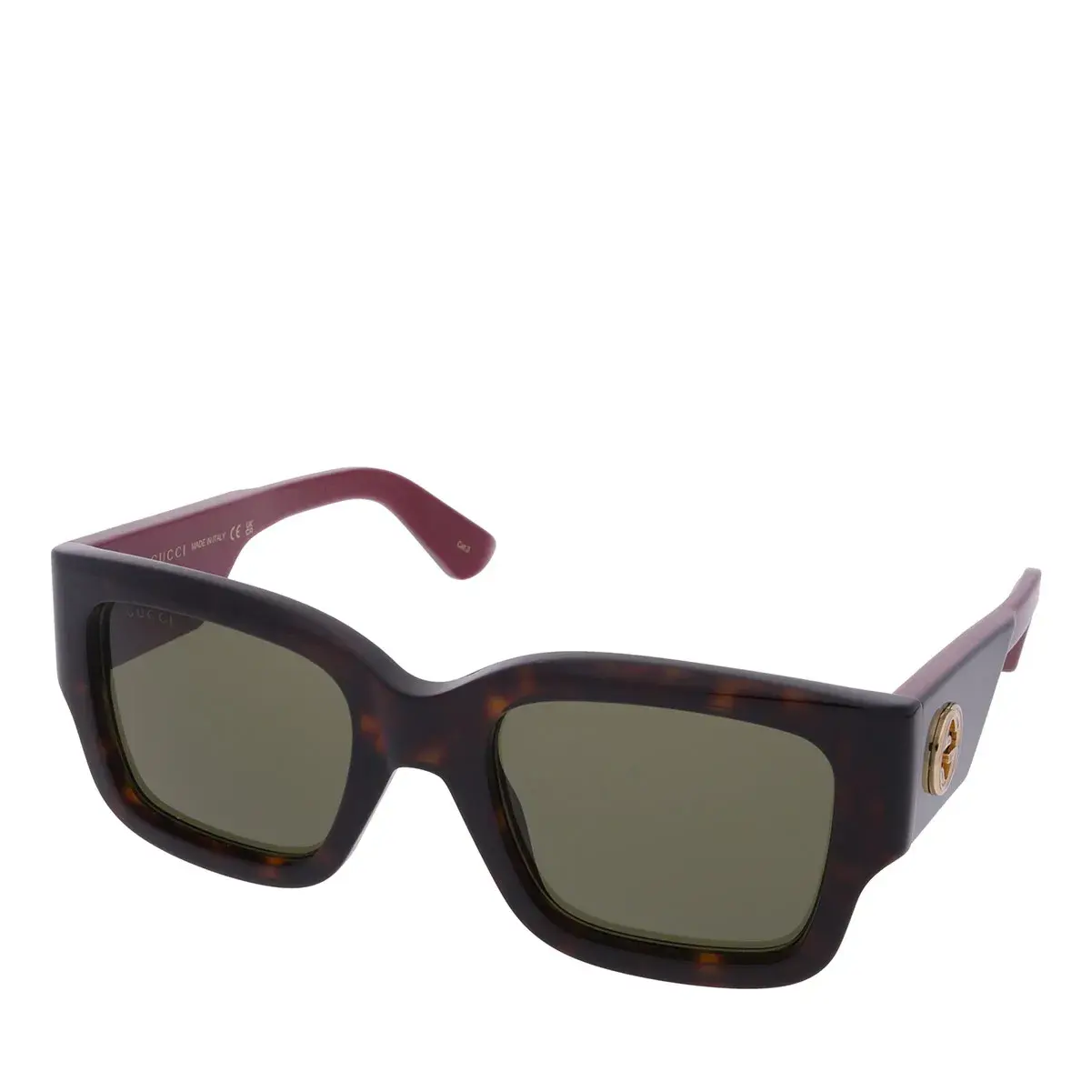 Retro Quadratische Schildpatt Sonnenbrille