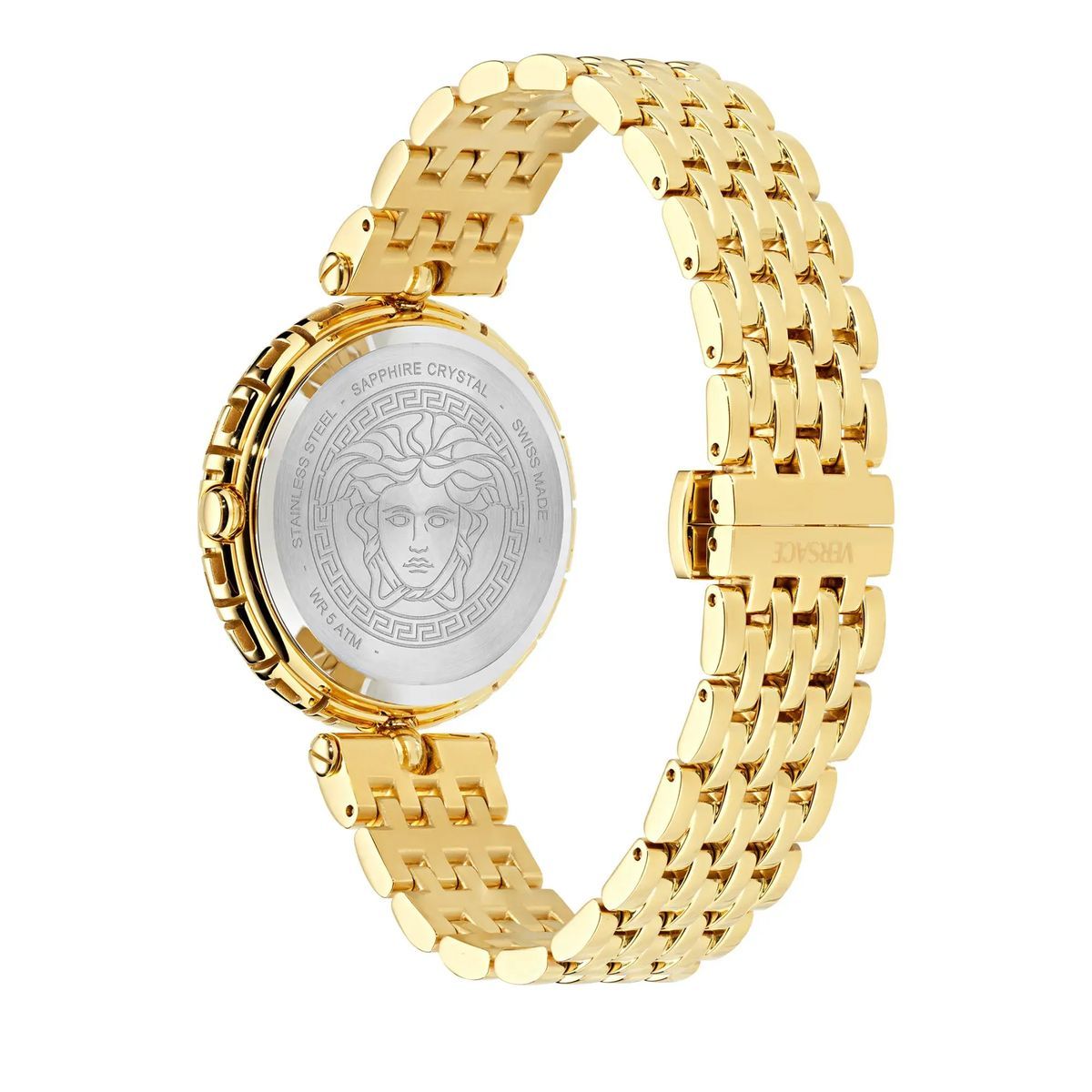 Goldfarbene Medusa Heritage Uhr aus Edelstahl