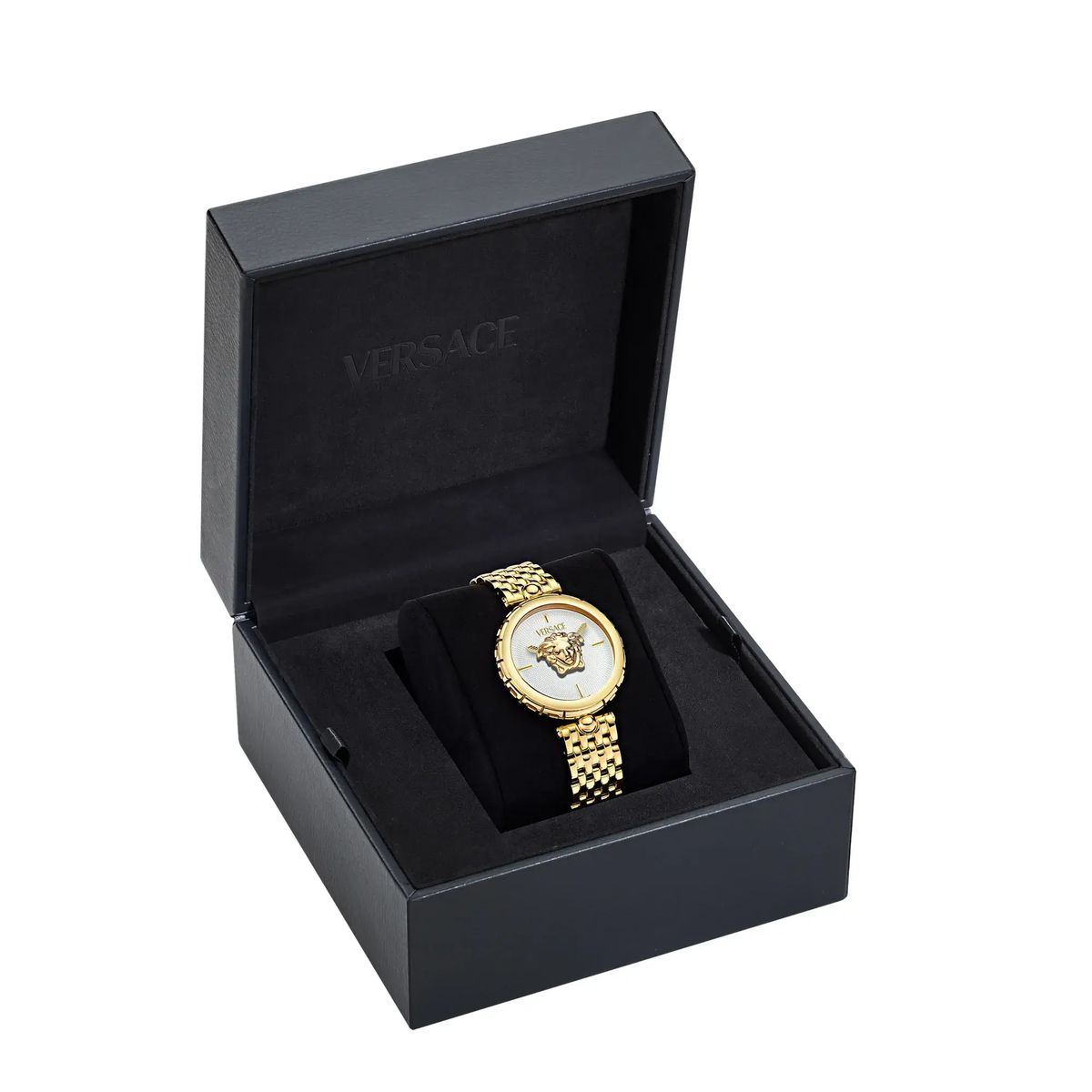 Goldfarbene Medusa Heritage Uhr aus Edelstahl