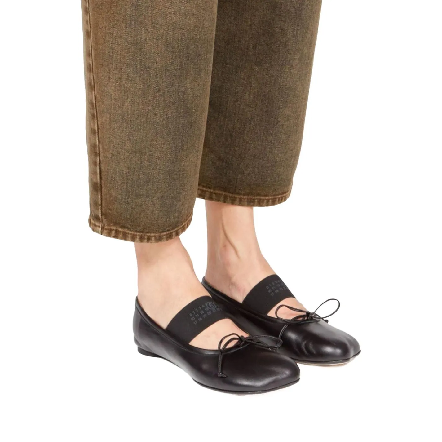 Leder Ballerinas mit Riemen