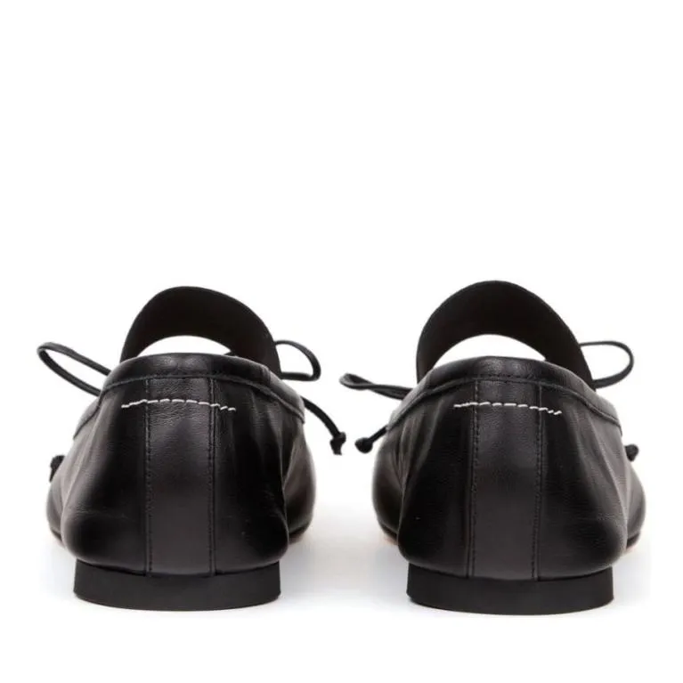 Leder Ballerinas mit Riemen