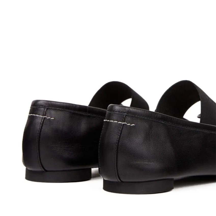 Leder Ballerinas mit Riemen