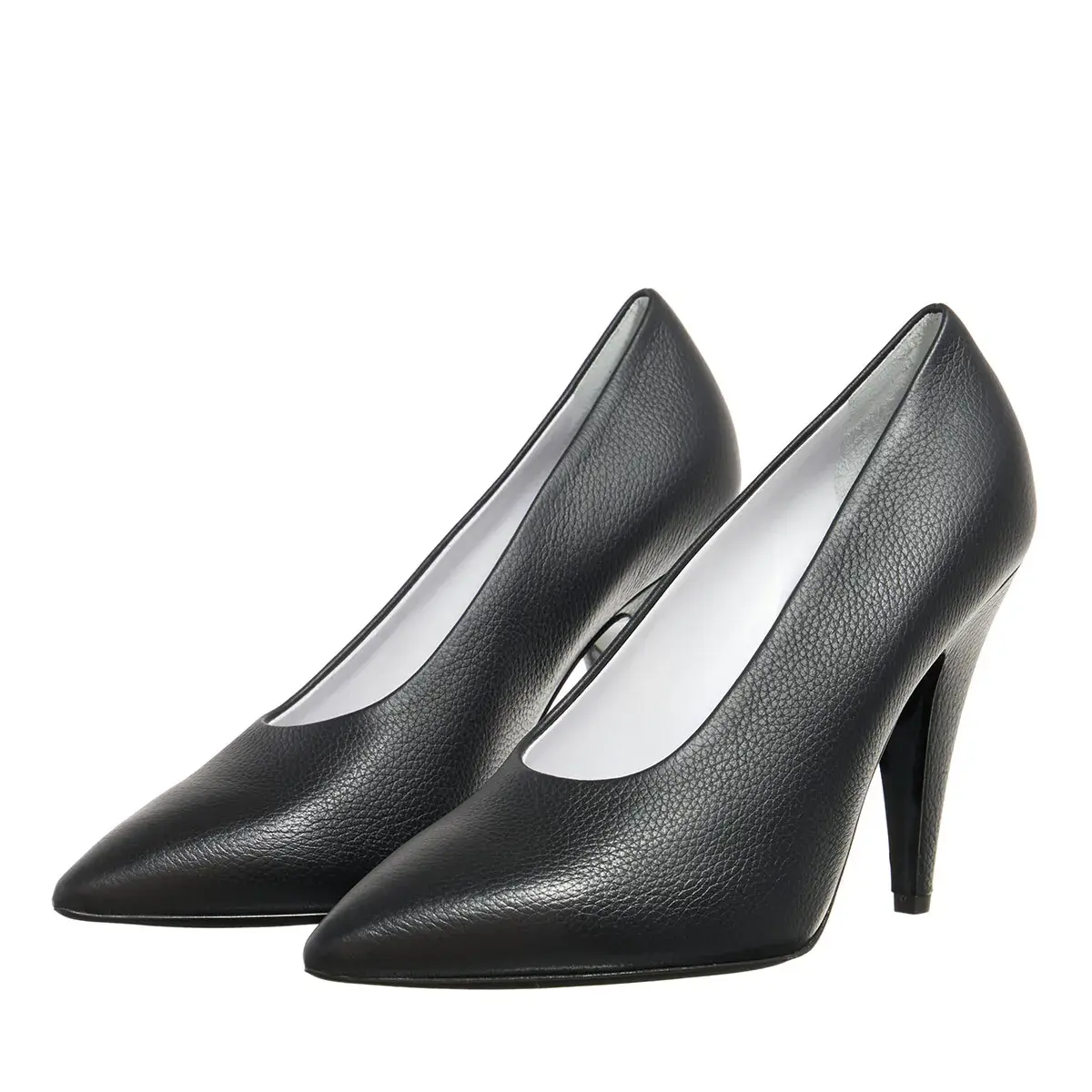 Klassische schwarze Pumps mit spitzer Spitze