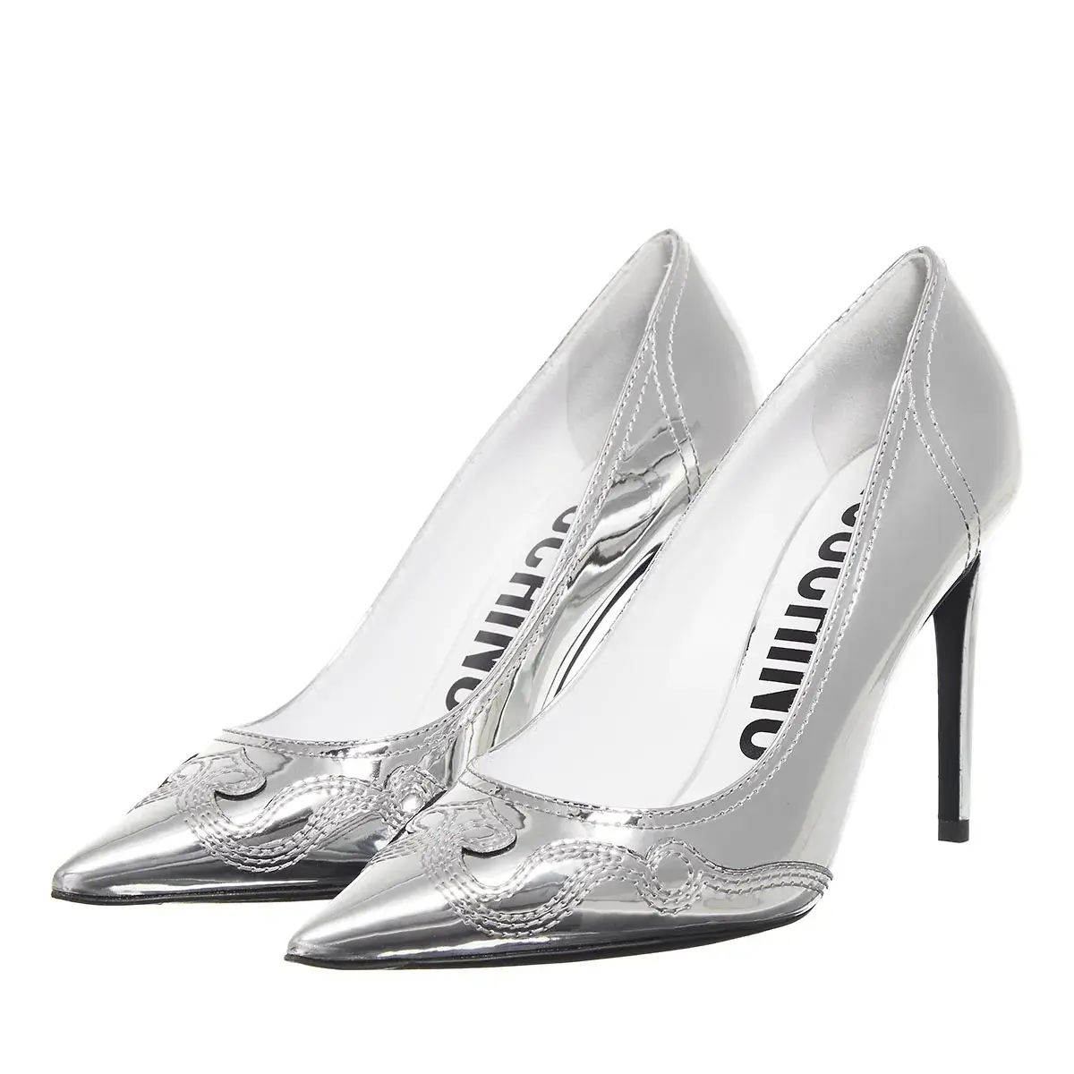 Metallische spitze Stiletto-Pumps