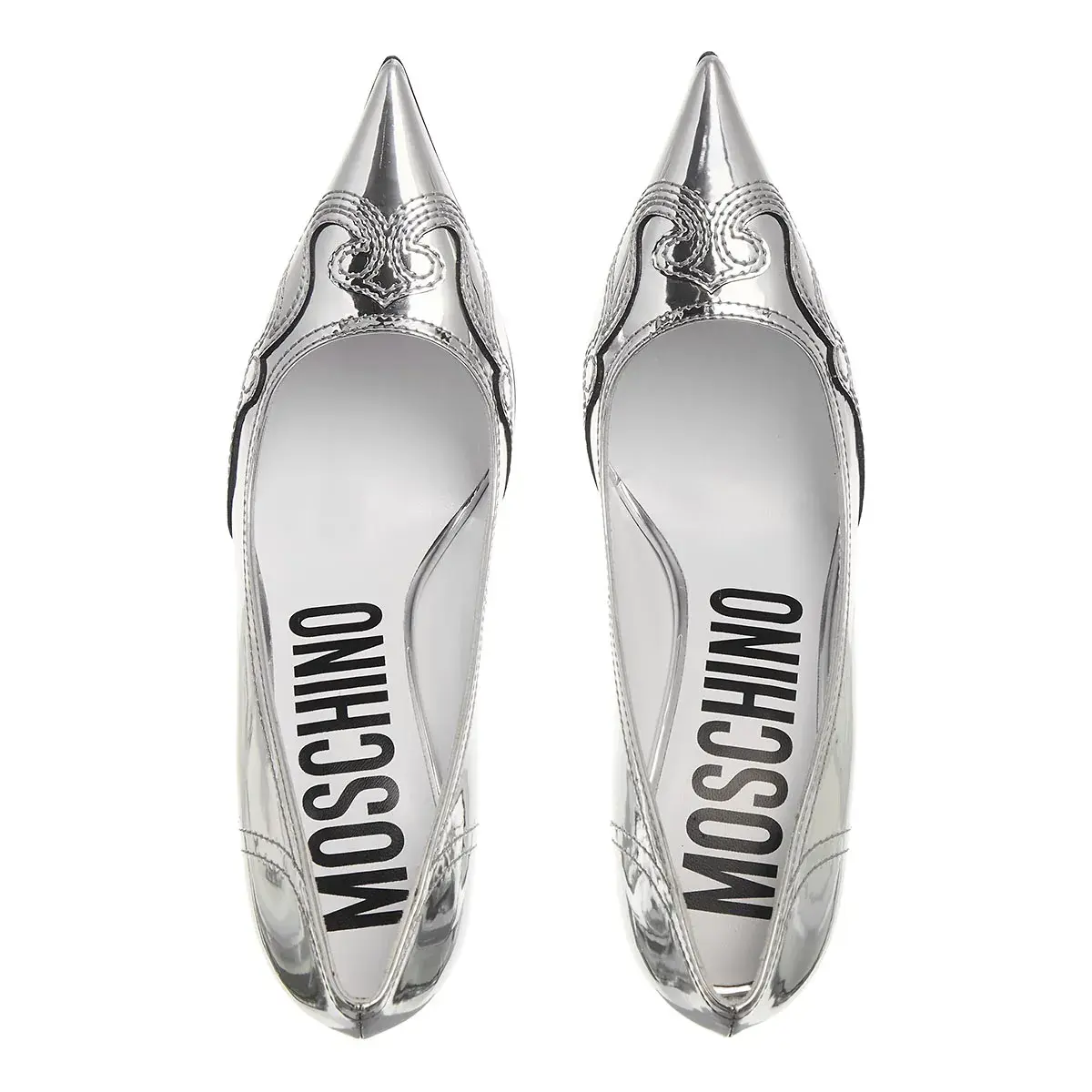 Metallische spitze Stiletto-Pumps