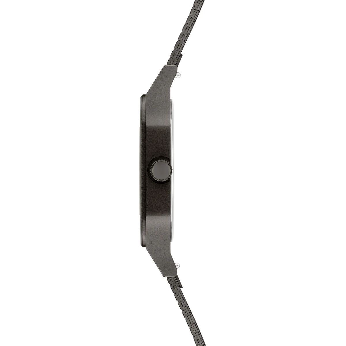 Moderne Analoguhr aus Stahl Vinyl Vision