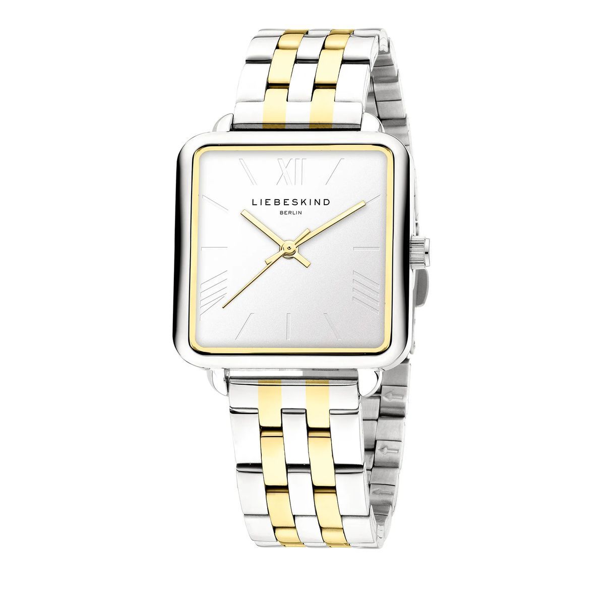 Klassische quadratische Armbanduhr in zwei Farben