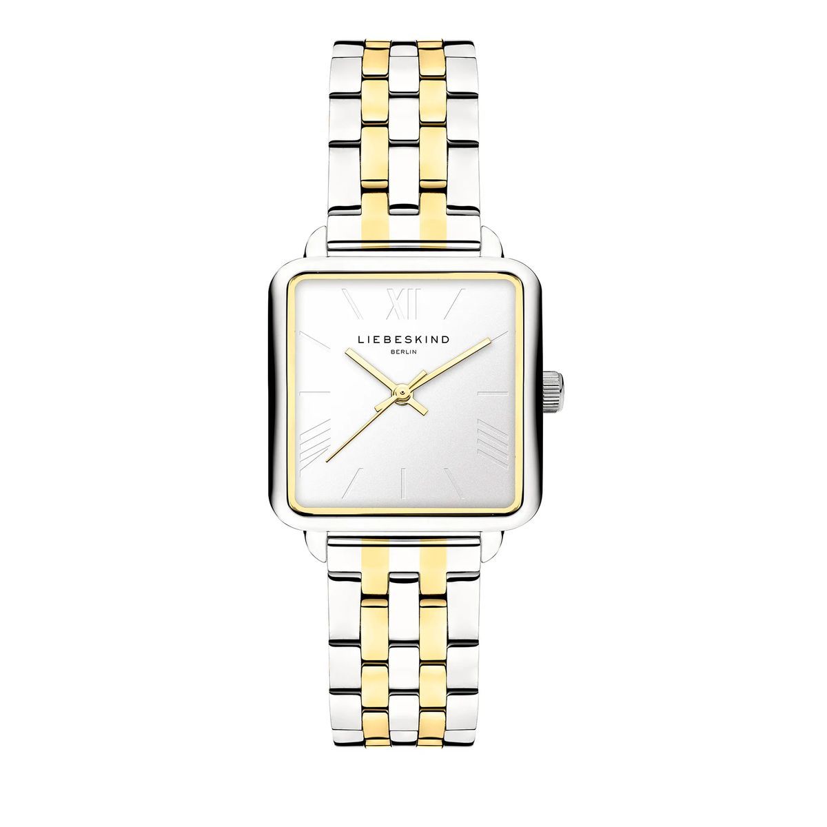 Klassische quadratische Armbanduhr in zwei Farben