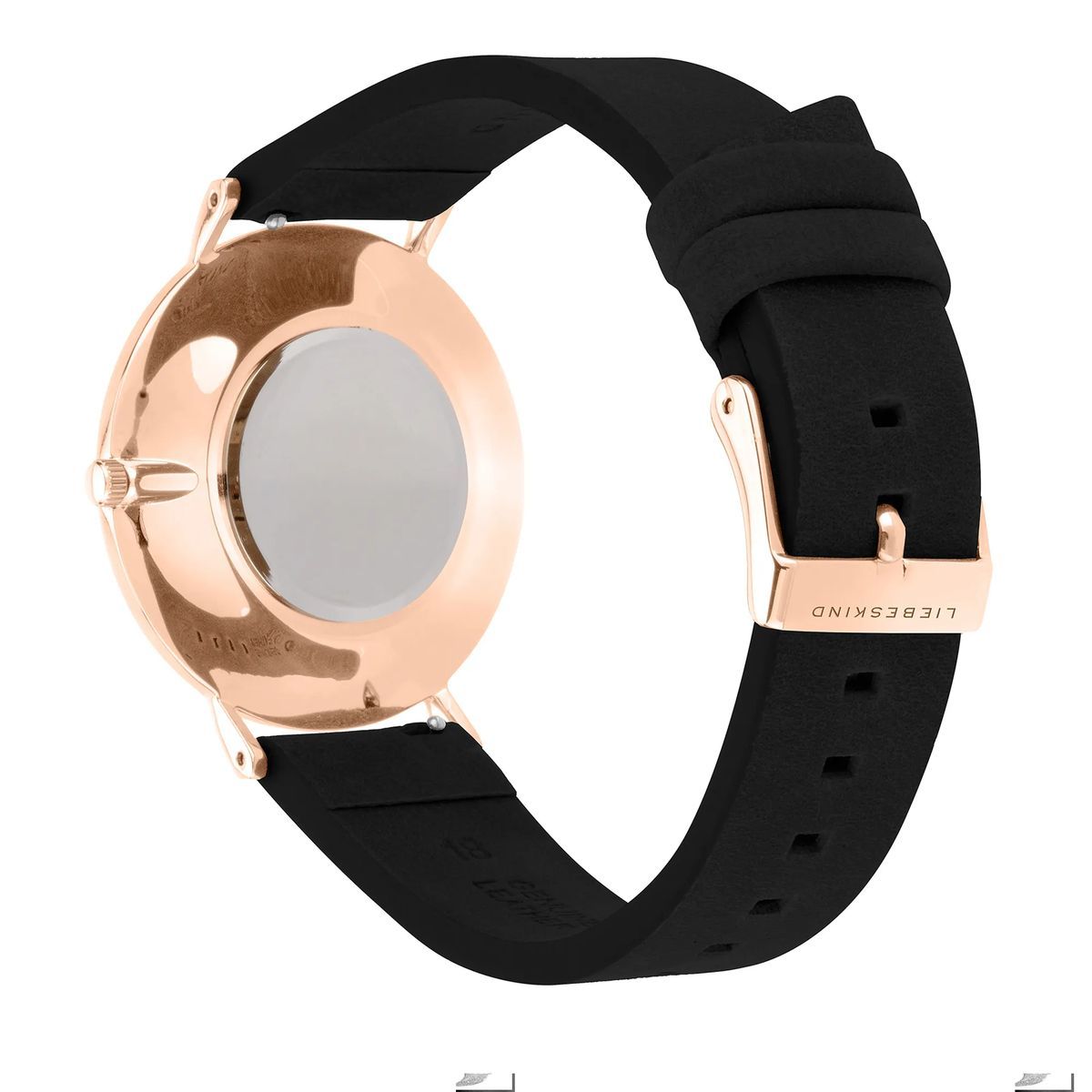 Minimalistische Uhr mit schwarzem Lederarmband
