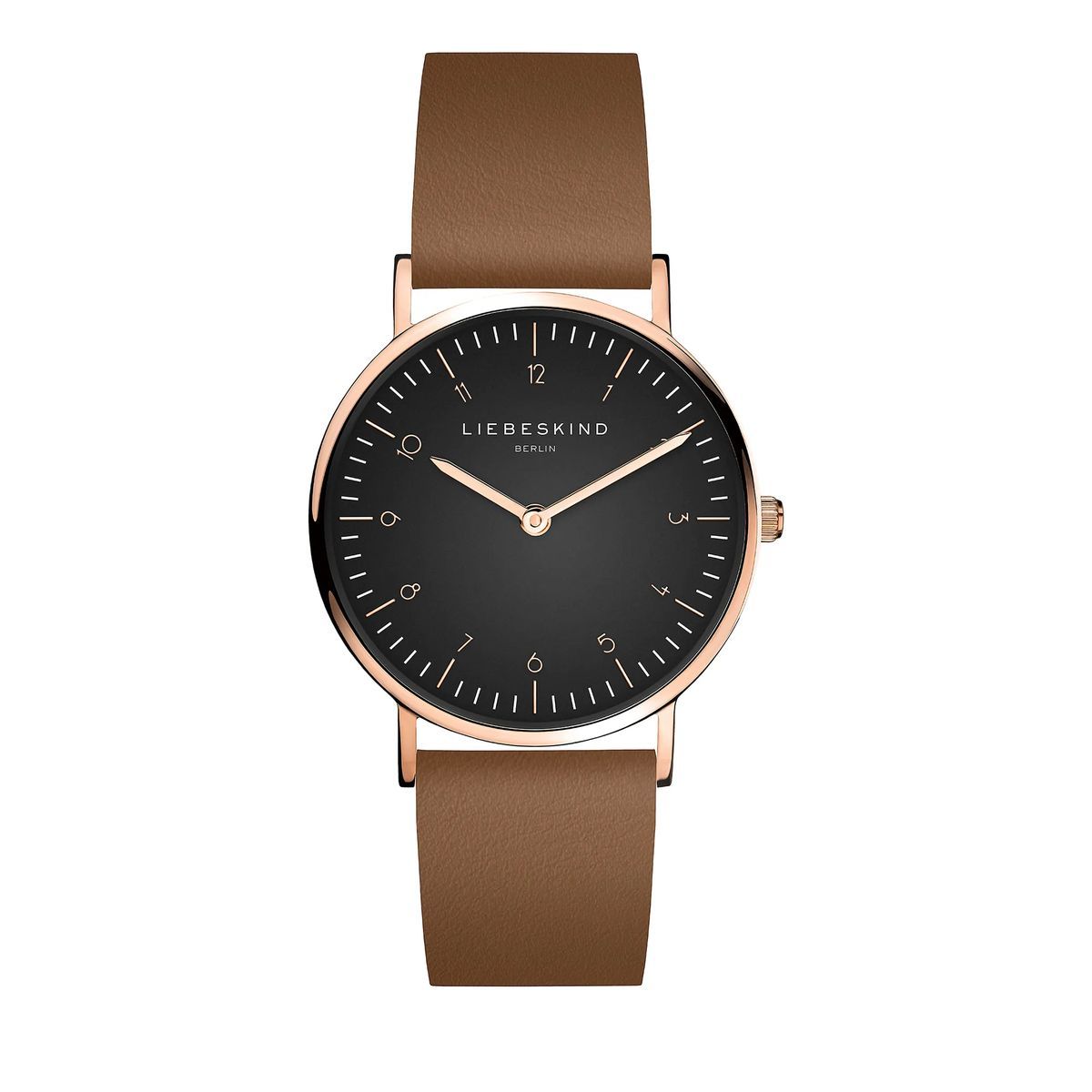 Minimalistische Uhr mit Lederarmband