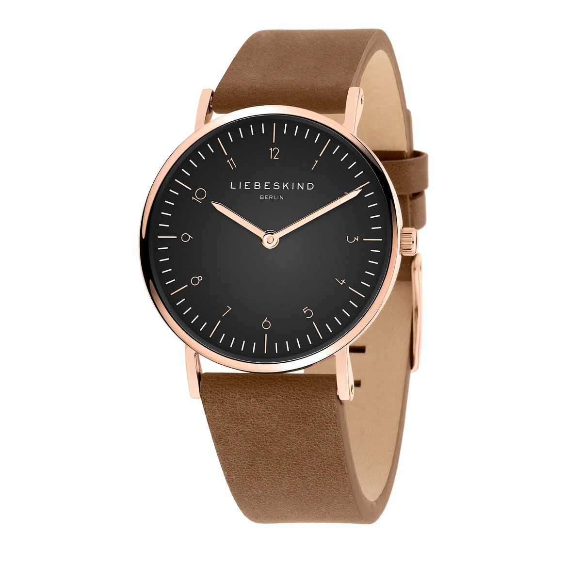 Minimalistische Uhr mit Lederarmband