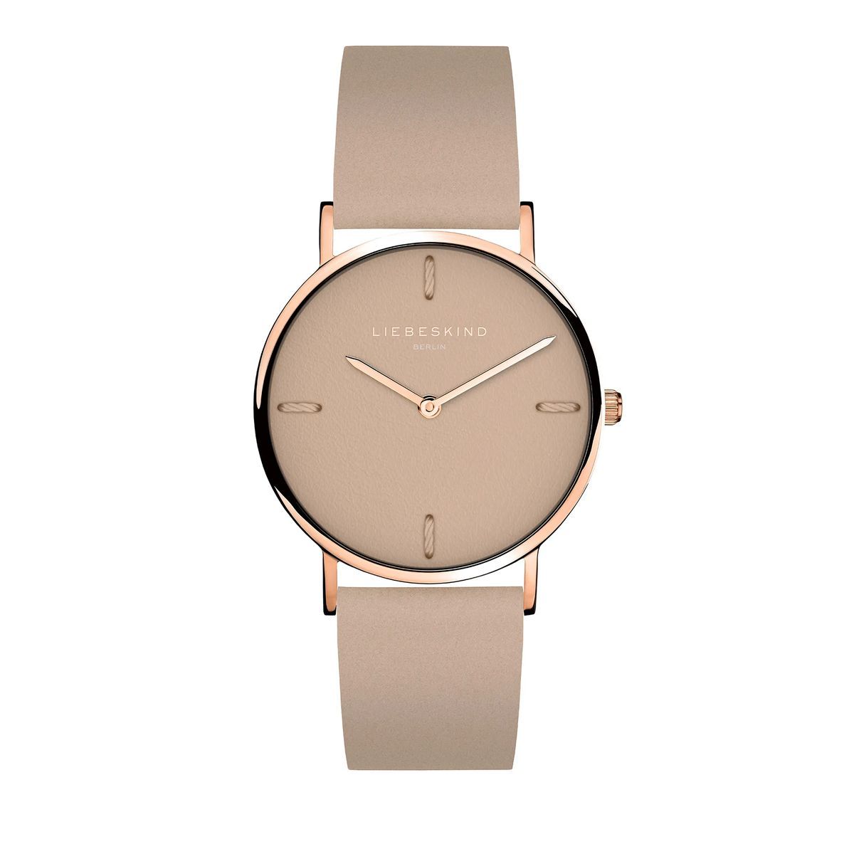 Minimalistische Damenuhr mit Lederarmband
