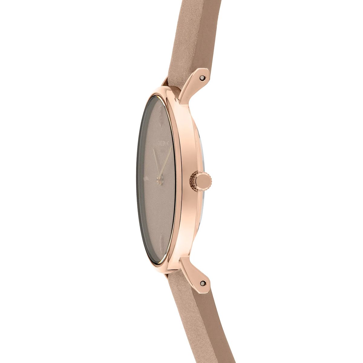 Minimalistische Damenuhr mit Lederarmband