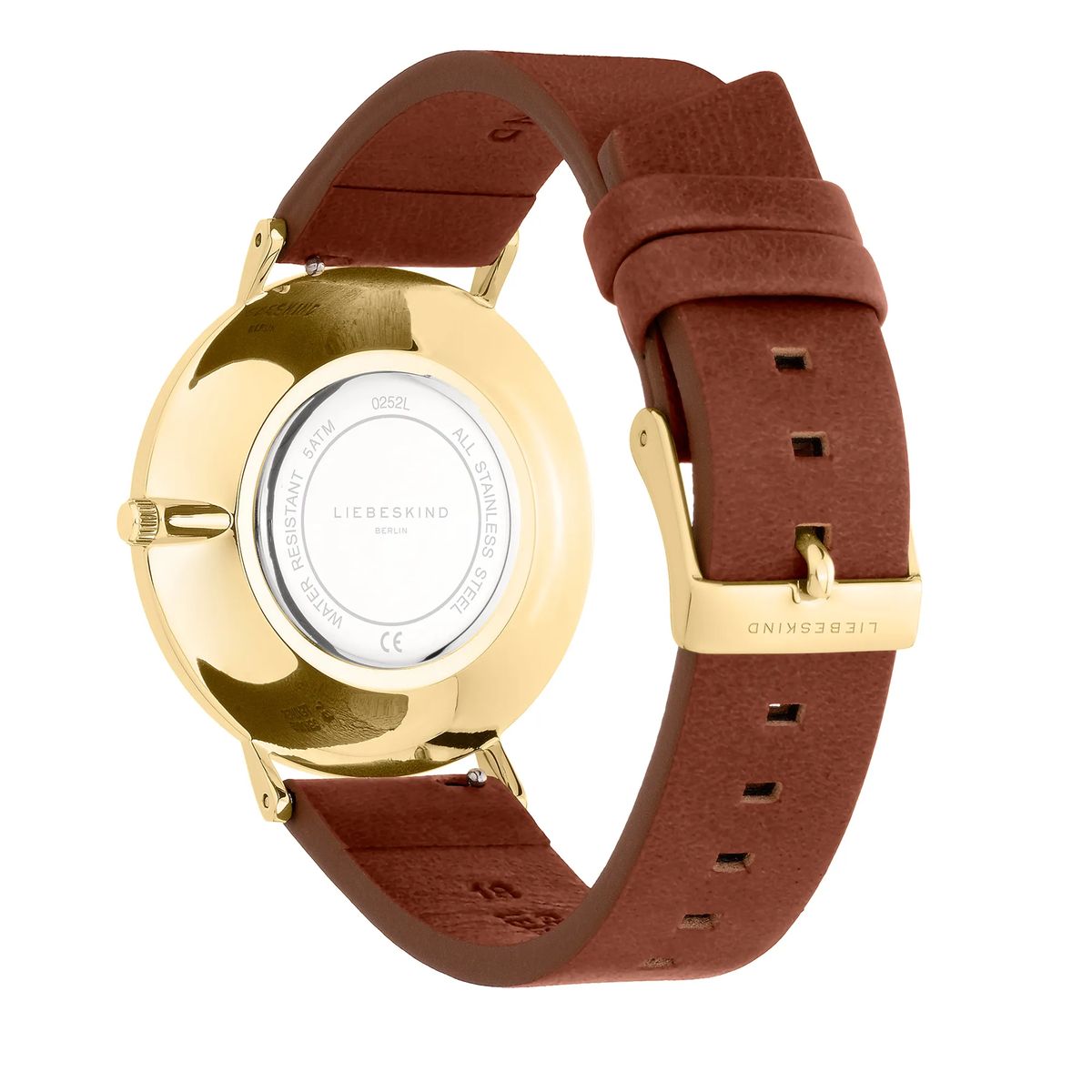 Minimalistische Damenuhr mit Lederarmband