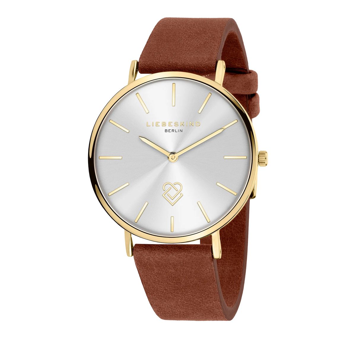 Minimalistische Damenuhr mit Lederarmband