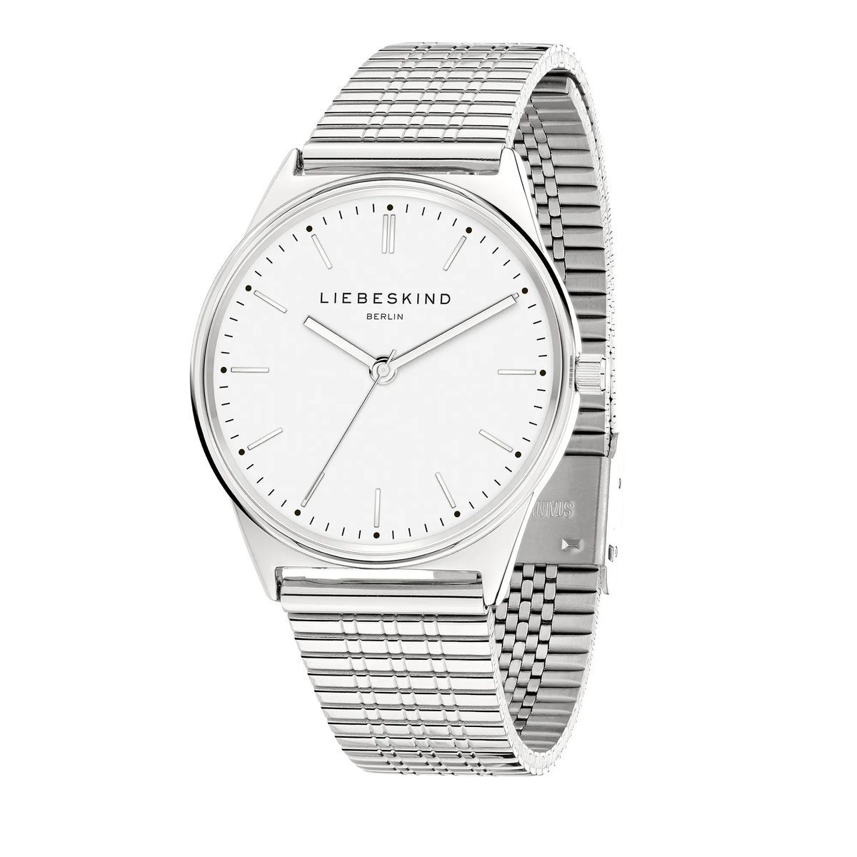 Silberne Edelstahl Vintage Uhr