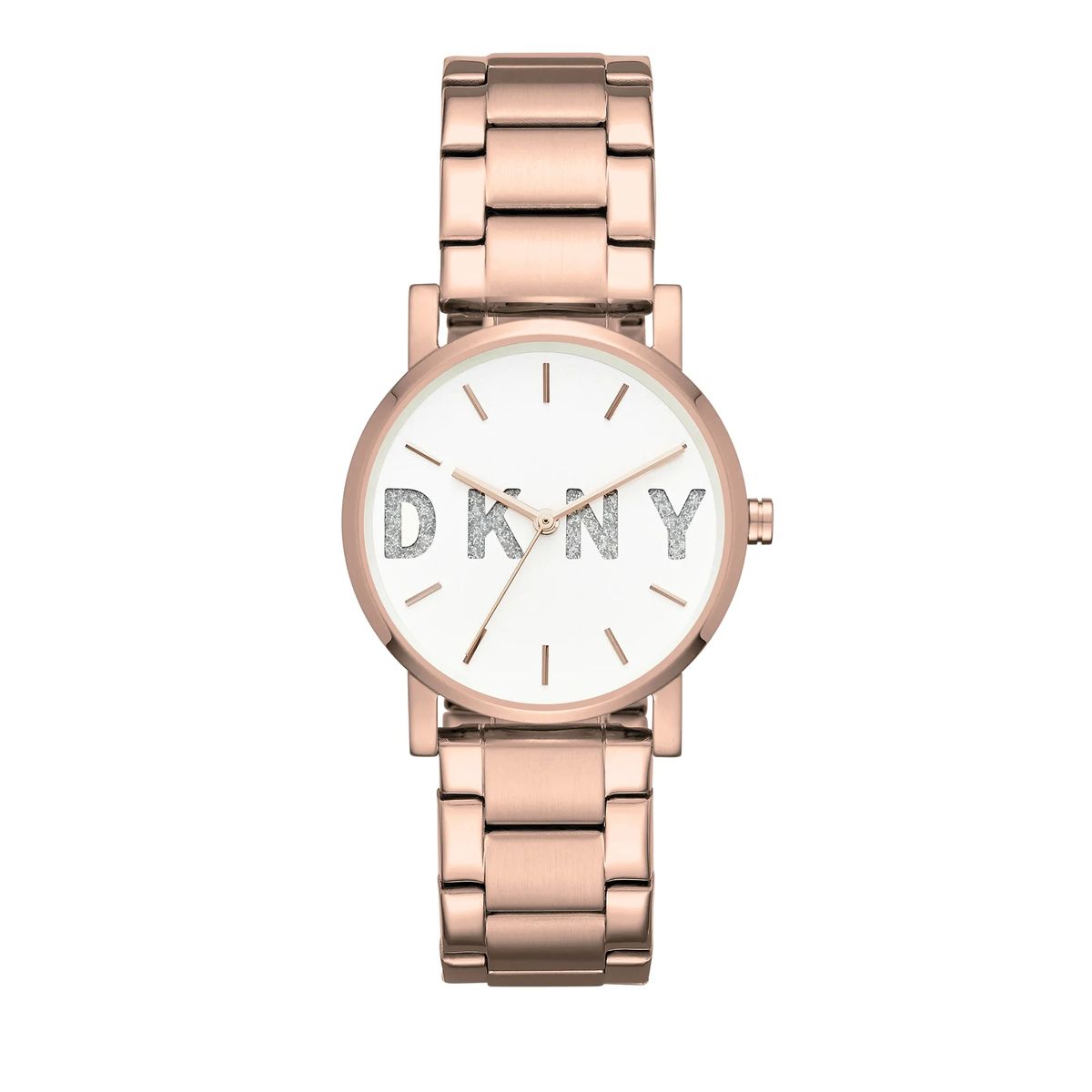 Roségoldene minimalistische Damenuhr
