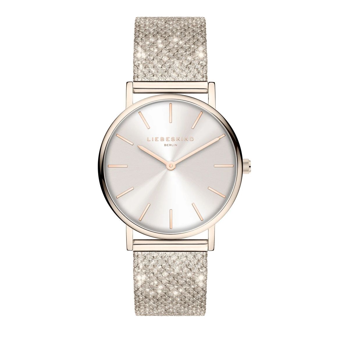 Damen Glitzer Mesh Quarz Uhr