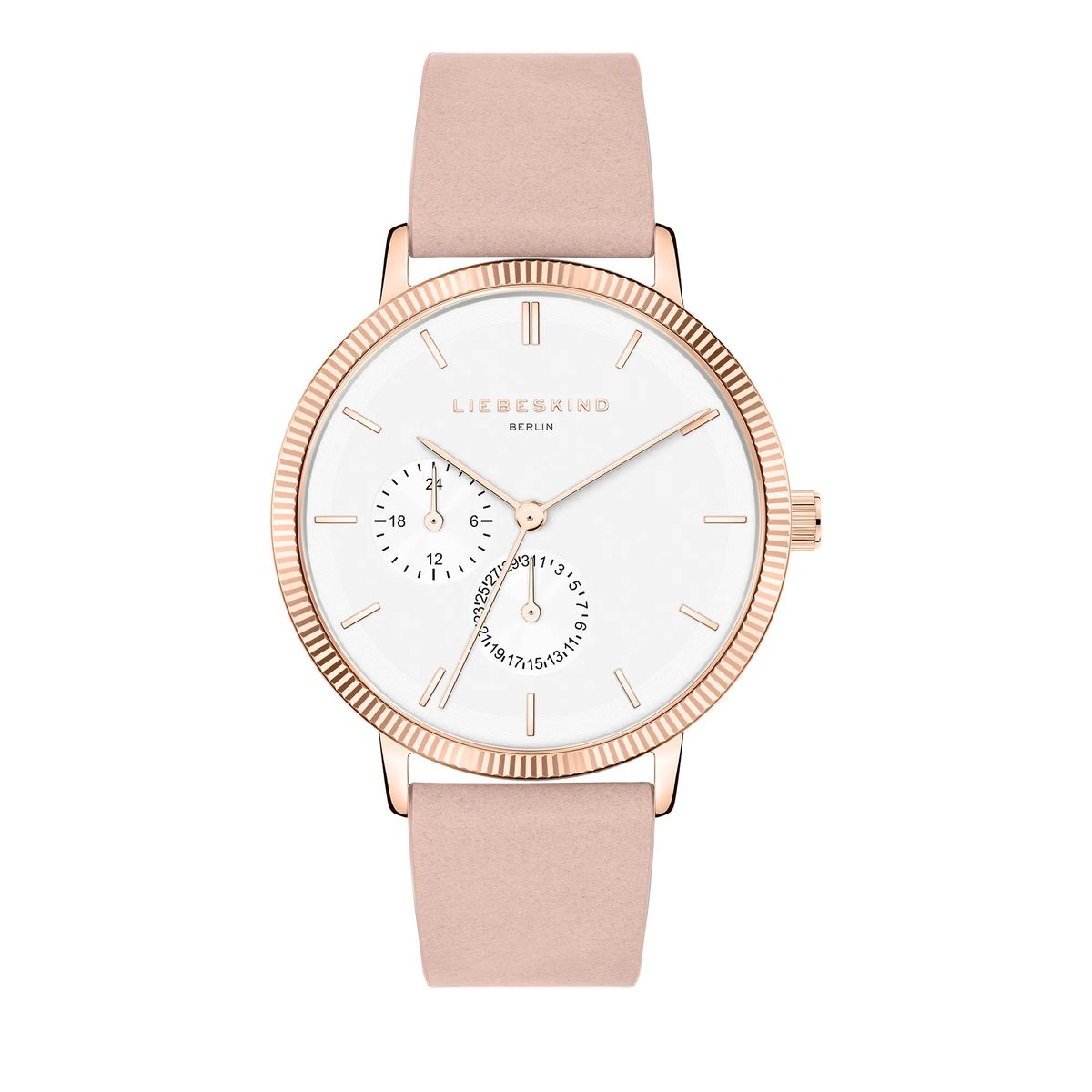 Elegante Roségold Multifunktionsuhr