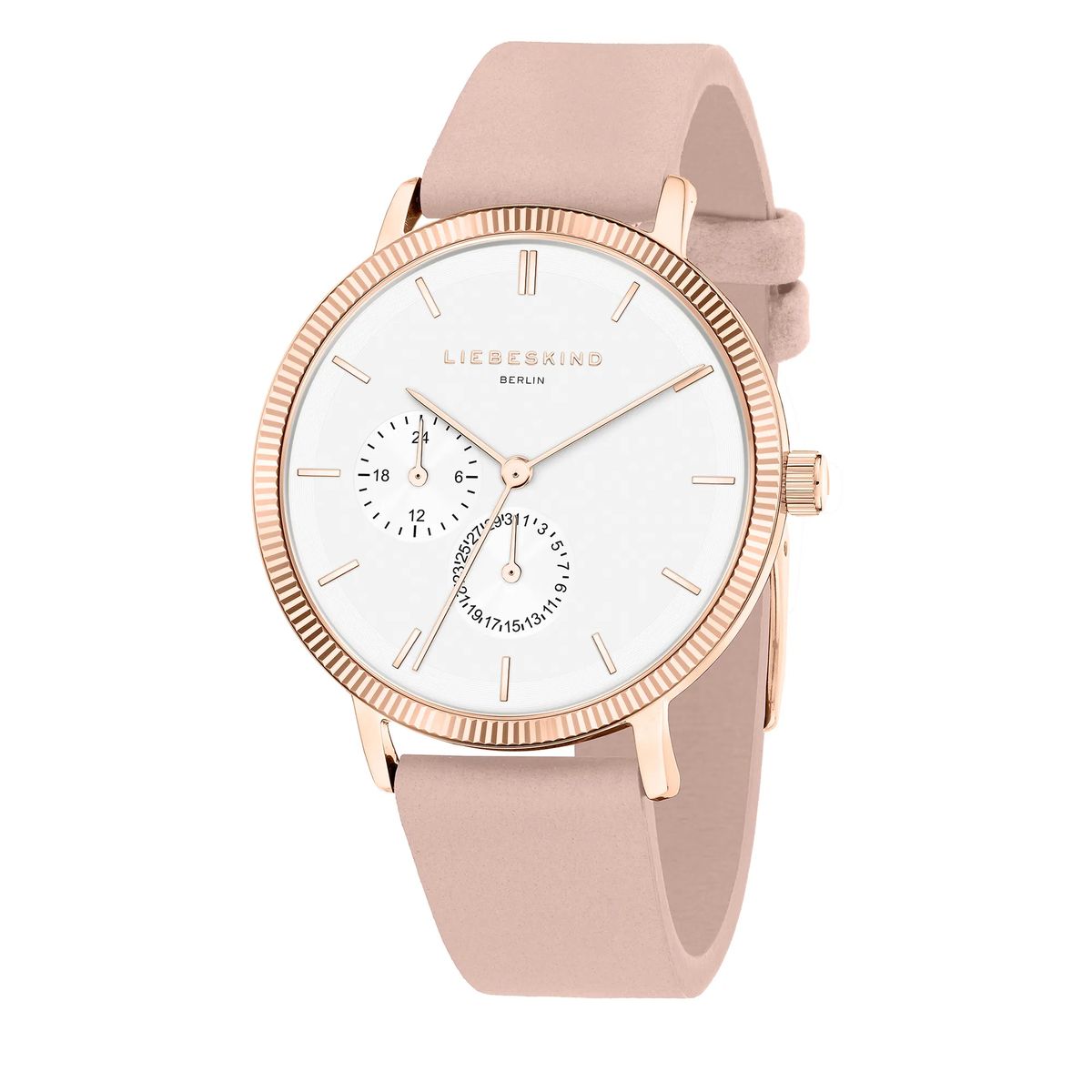 Elegante Roségold Multifunktionsuhr