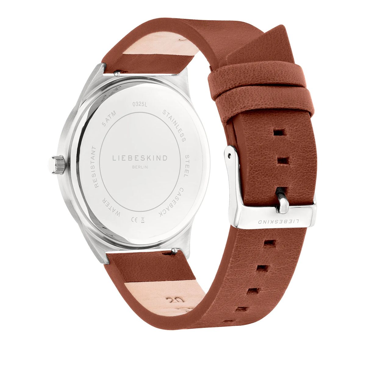 Klassische Edelstahluhr mit Lederarmband