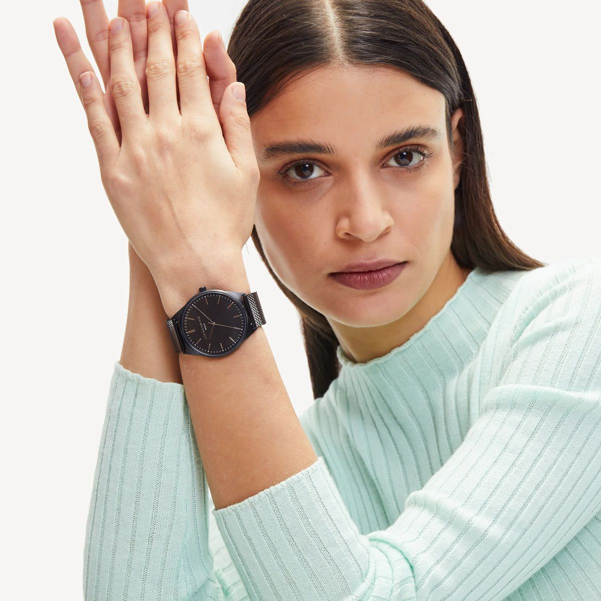 Minimalistische Edelstahl Mesh Uhr
