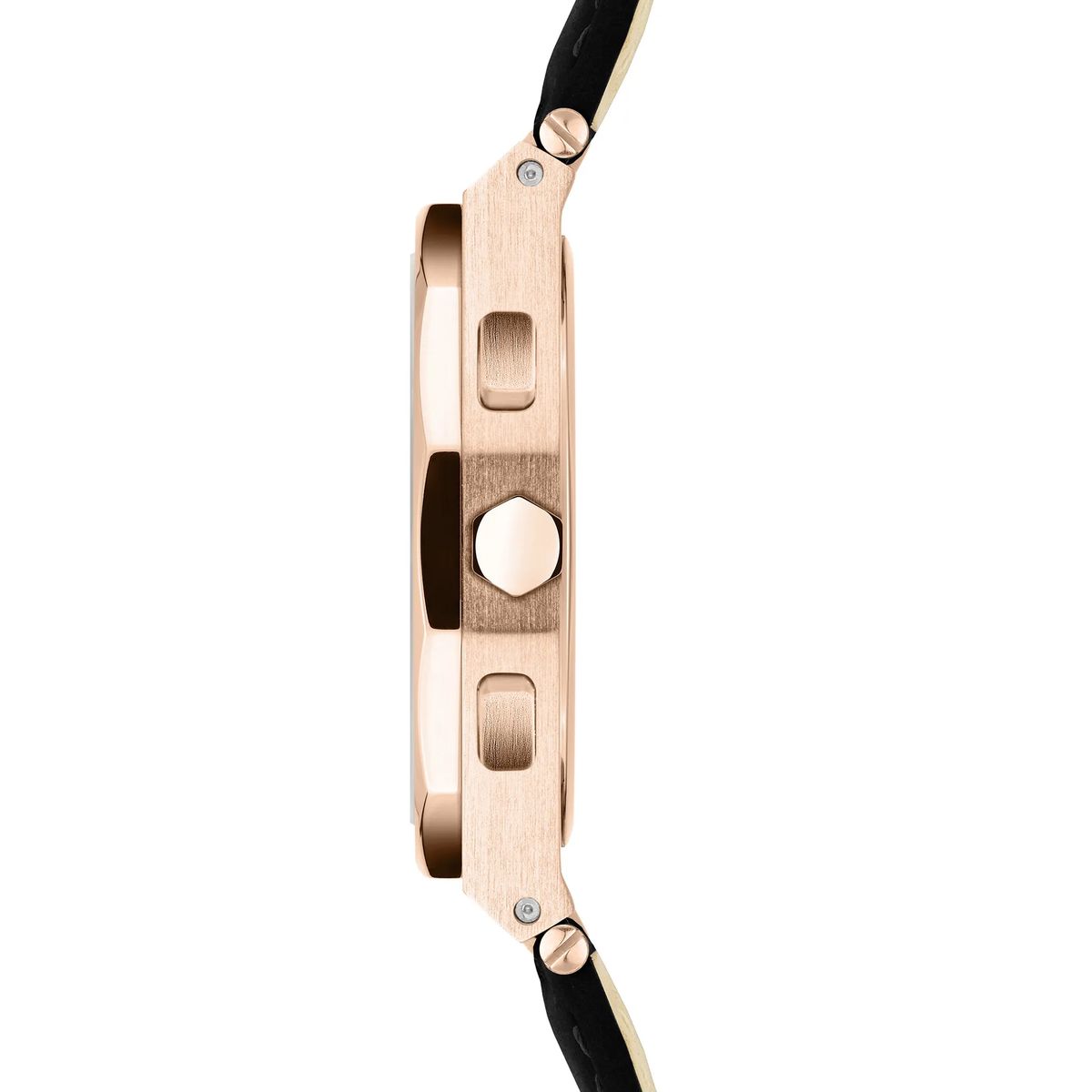 Achteckige Roségold-Chronographenuhr