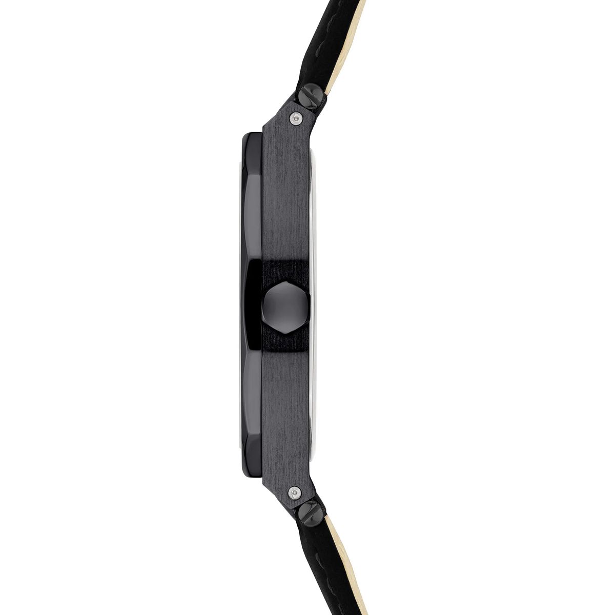 Schwarze Klassische Minimalistische Unisex-Uhr