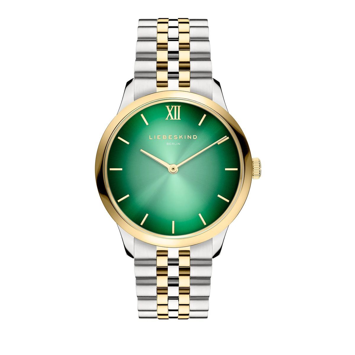 Grün Zifferblatt Edelstahl Uhr