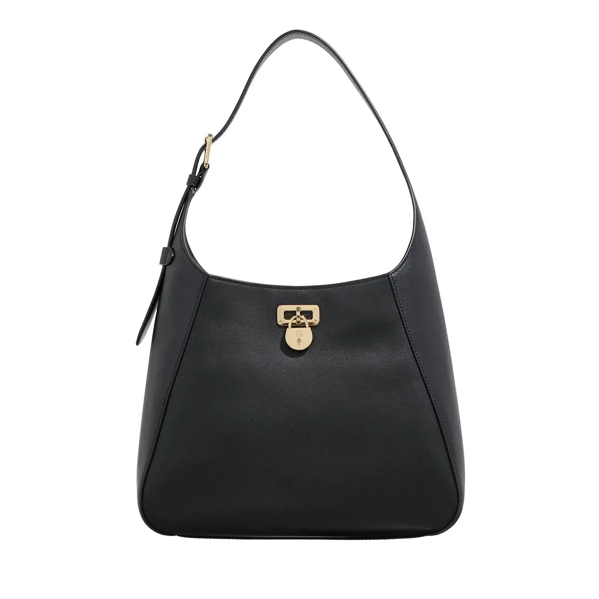 Schwarze Schultertasche aus Leder