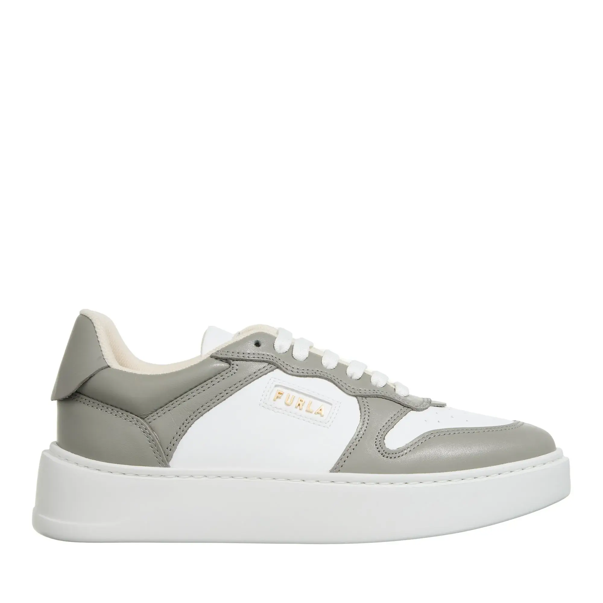 Zweifarbige Leder-Sneakers