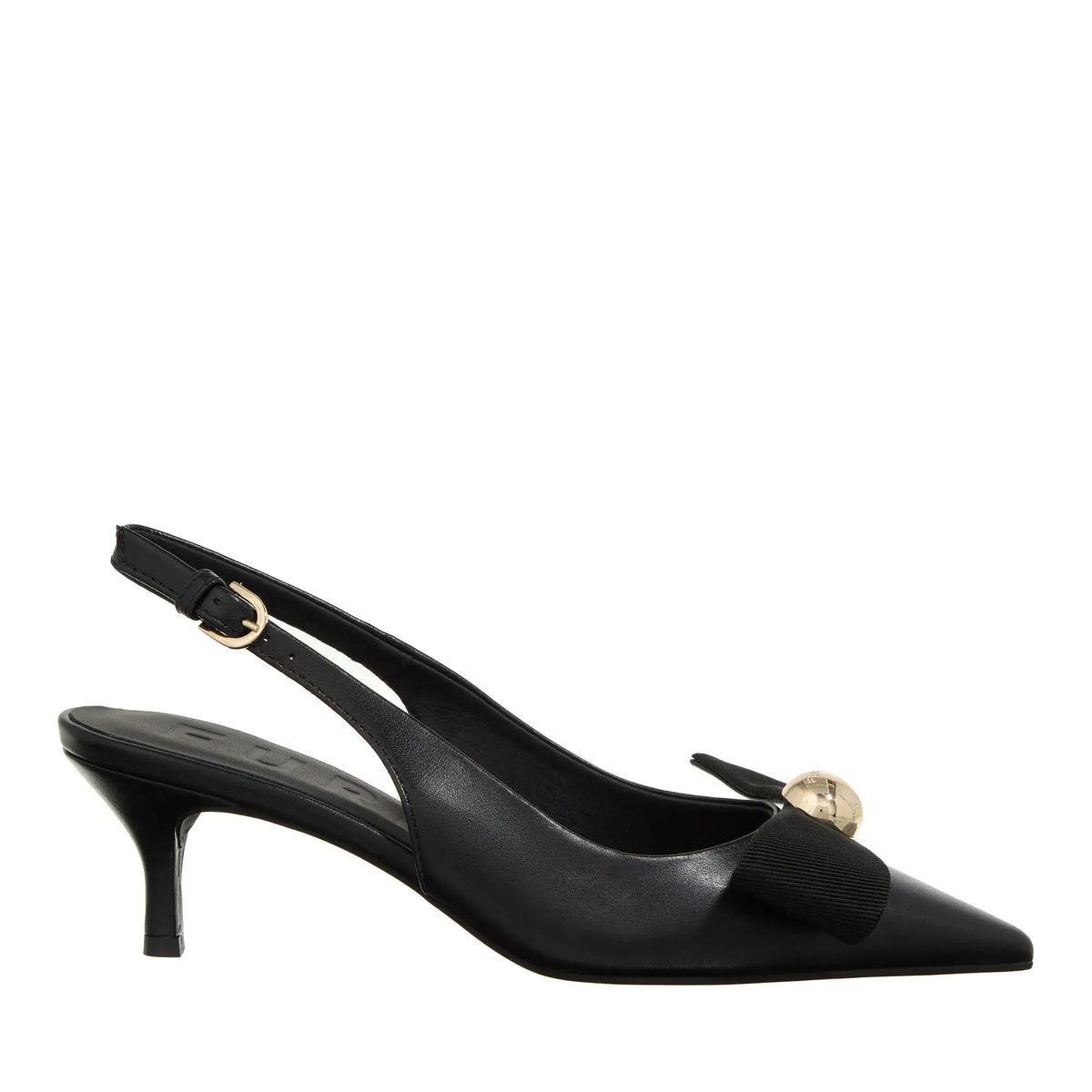 Elegante schwarze Slingback-Pumps mit Spitze